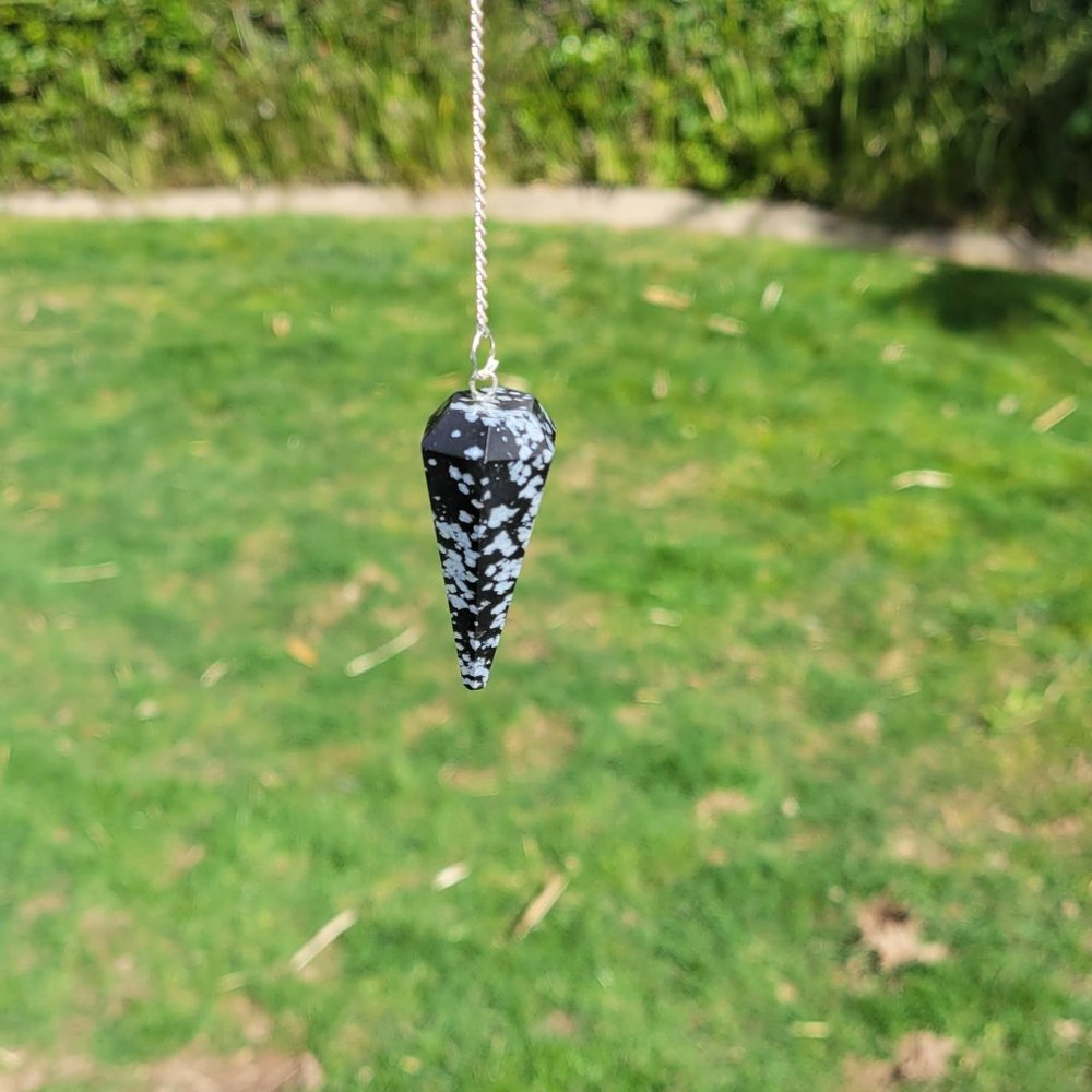 Snowflake Obsidian Pendulum Set - Picture 4 of 5